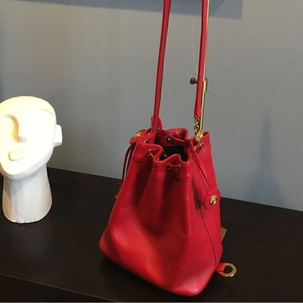Yurie Natani Red Bucket Bag